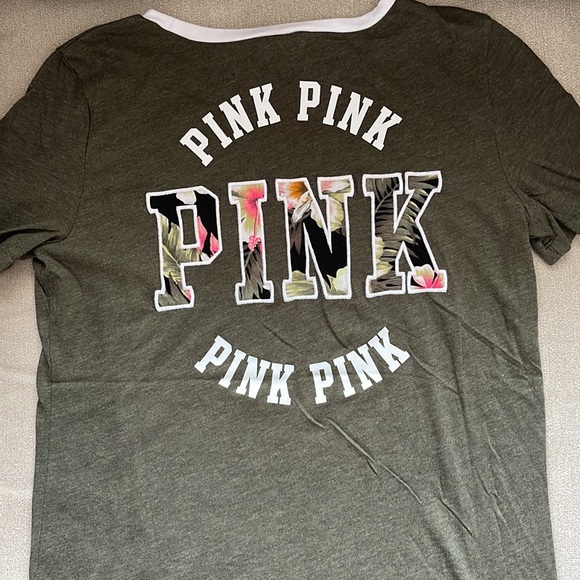 PINK Victoria's Secret Tops - PINK Victoria’s Secret Tropical Print Tee